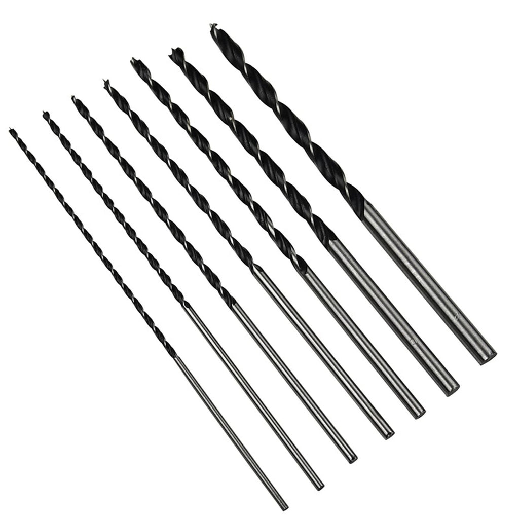 7PCS 300MM Extra Long Wood Drill Bit Set - Brad Point Woodworking Bits 4 5 6 7 8 10 12mm