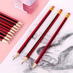Wooden Writing Pencils And Foldable Straight Ruler Kit For School Daily‑use