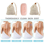 20PCS Soap Exfoliating Bags - Ramie Foaming Soap Saver Pouch with Drawstring