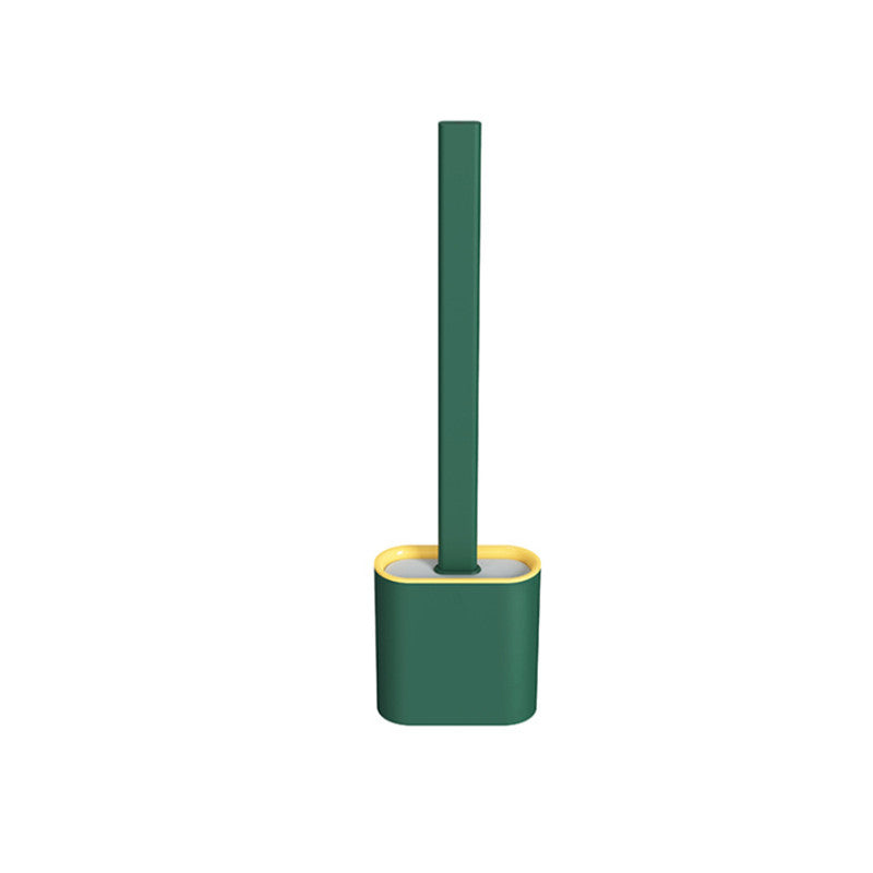 Silicone Toilet Brush with Holder – Hygienic Bathroom Cleaning Brush Set
