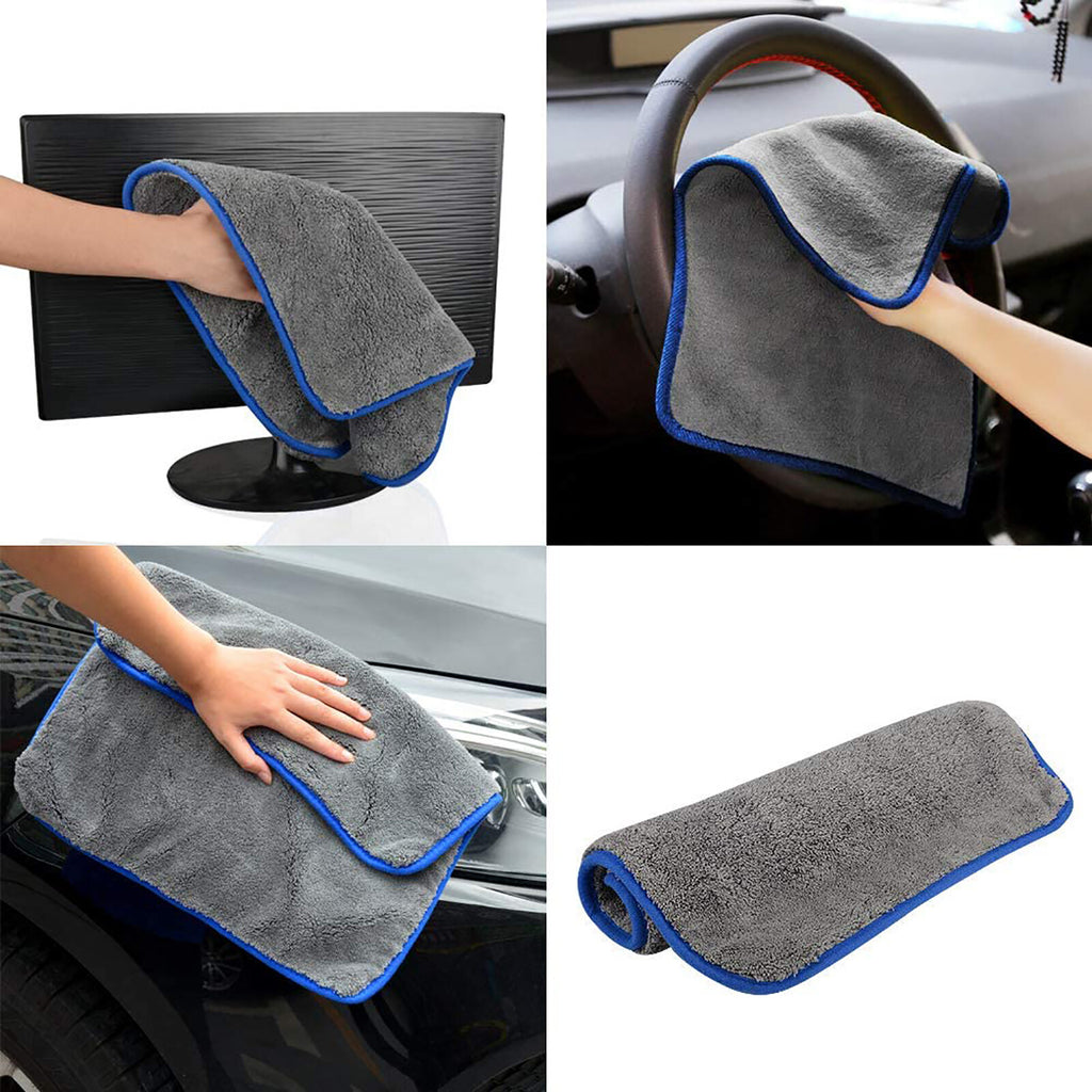 2pcs 1200GSM Microfibre Cleaning Cloth 40x40cm | Ultra Thick Car Drying Towel