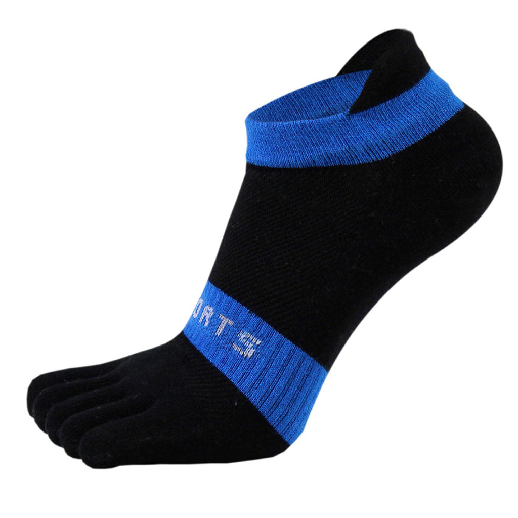 4 Pairs Cotton Toe Socks for Men and Women - Ankle Five Finger Athletic Running Socks