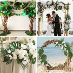 72pcs Artificial Palm Leaves Tropical Monstera Decor | Jungle Party & Home Decoration