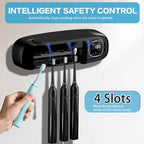 No drill Wall mounted Toothbrush Holder 4 slot Bathroom Storage Organizer AU