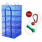 5-Tier Hanging Food Drying Net Rack – Air Dry Mesh Dehydrator for Herbs, Vegetables, Fish and Jerky (50×50×95cm)