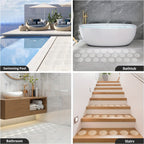 40 Pack Non Slip Bath and Shower Stickers – Anti Skid PEVA Safety Strips for Tub, Floor and Bathroom