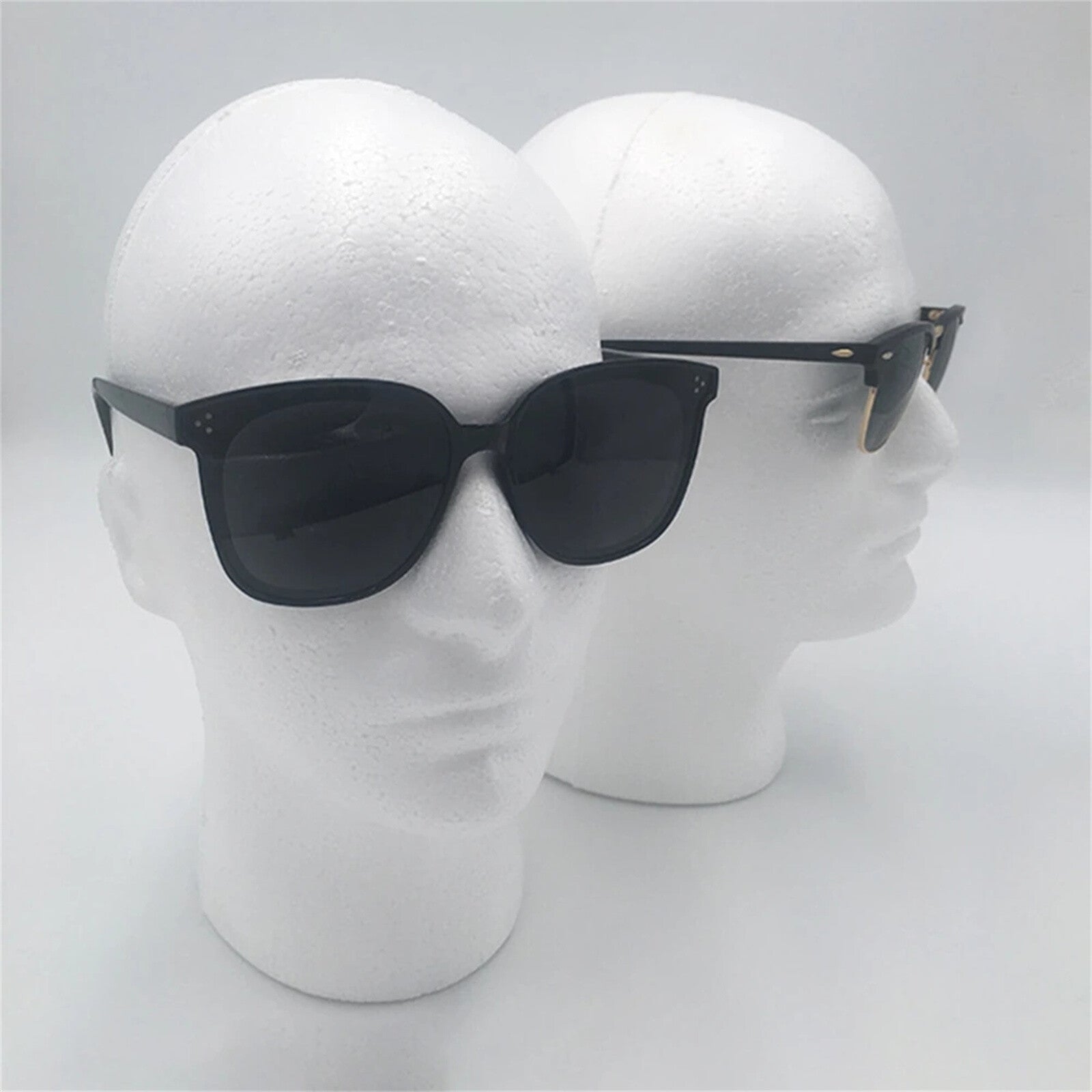 2PCS Foam Mannequin Head Display Stands - Glasses, Caps, Hats and Wig Display Holder