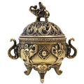 2PCS Elephant Lotus Incense Burner Metal Incense Holder Bowl Aromatherapy Decor
