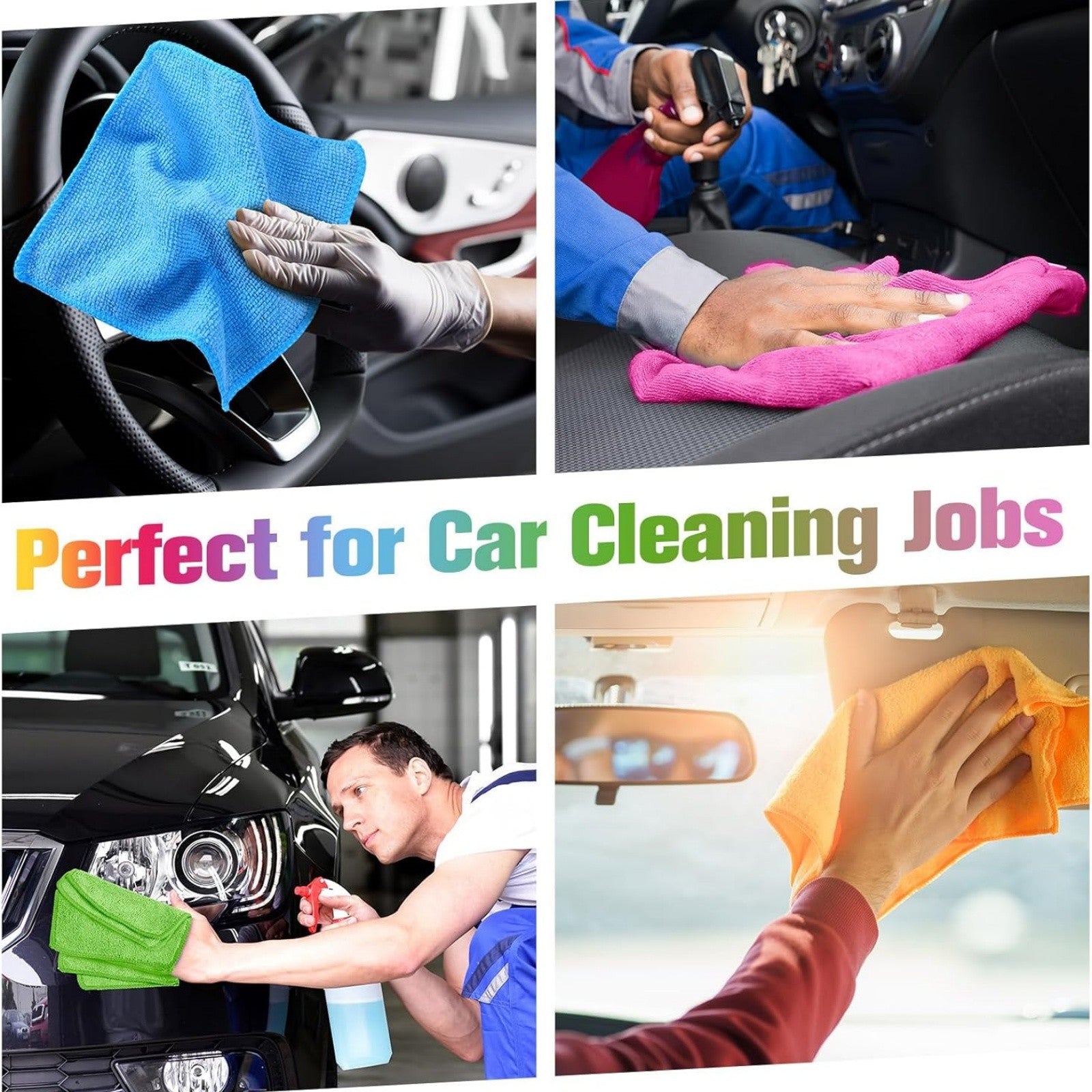 10/20pcs Microfiber Cleaning Cloth Kitchen Dish Towels Car Wash Drying Cloth