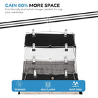 2 Pack 6 Tier Skirt and Pant Hangers with Clips - Space Saving Multi Hangers for Closet Storage