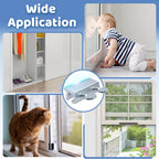 12 Pack Sliding Window Door Safety Locks - Aluminium Security Child Safety Stops Silver