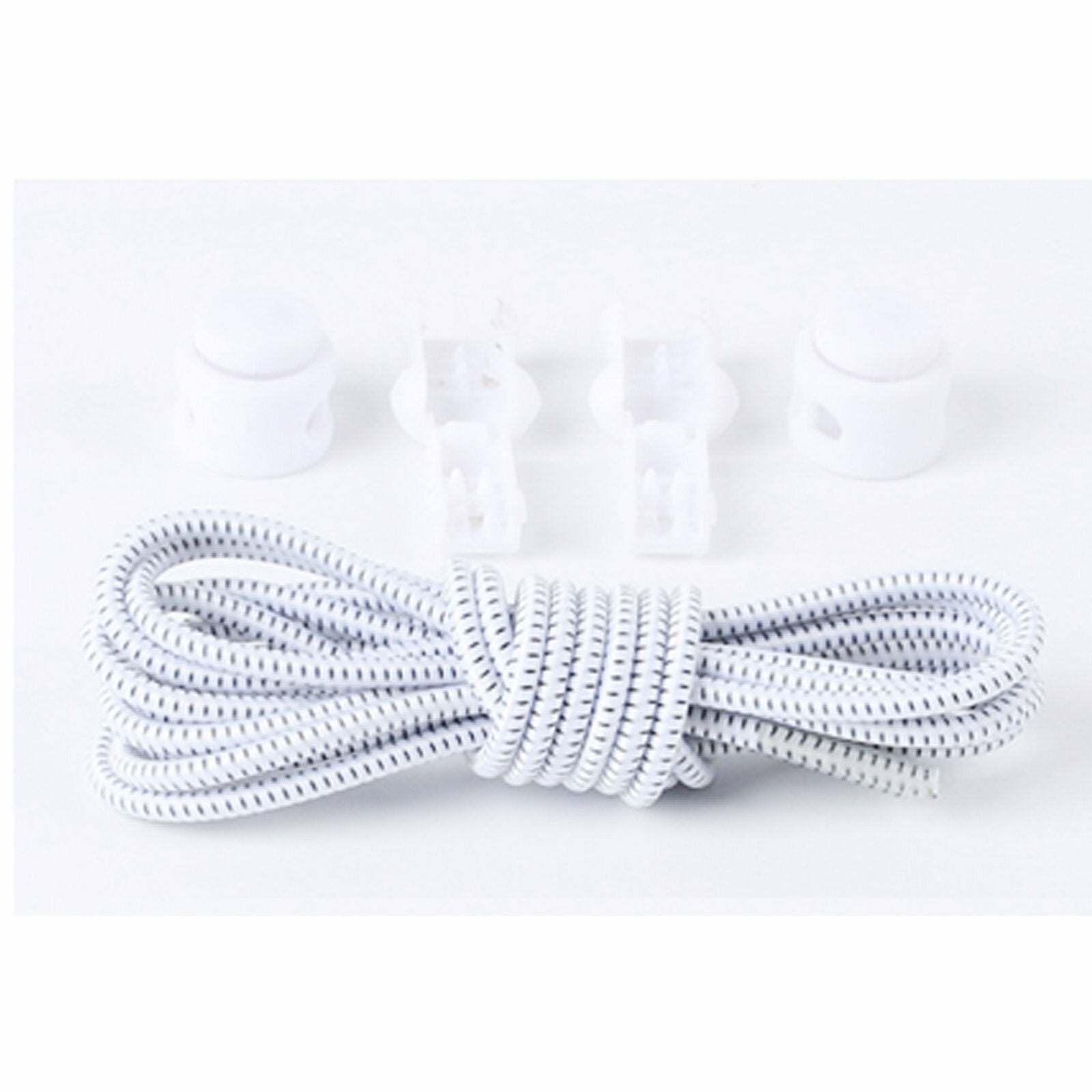 No Tie Elastic Shoelaces Lock System Running Sneakers Trainers Quick Lock Laces