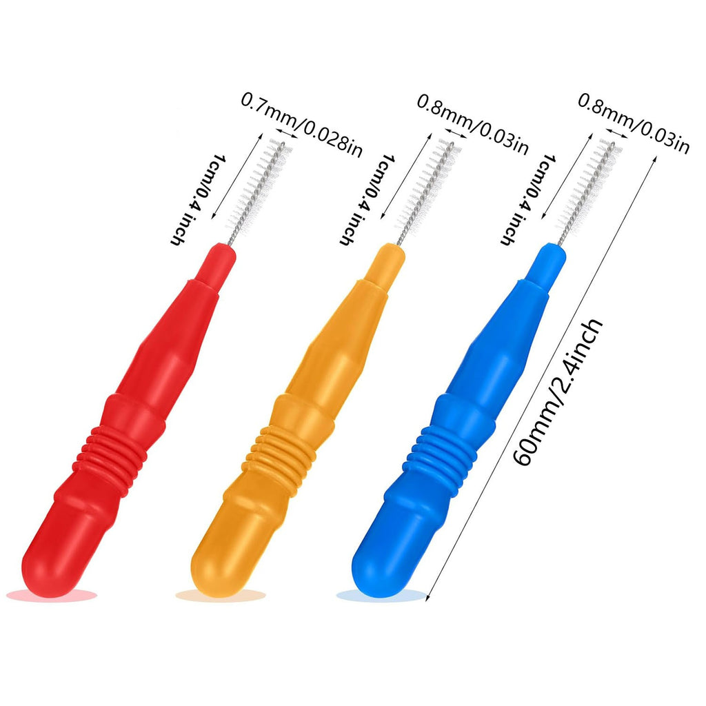 180PCS Interdental Brush Floss Sticks – 3 Size Teeth Cleaning Toothpick Brushes for Oral Care