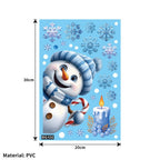Christmas Window Stickers Winter Snowman Santa Claus Snowflake Elk Static OD
