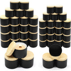 24PCS Black Candle Tins with Lids – Empty Tinplate Candle Containers for DIY Candle Making (4oz / 8oz)