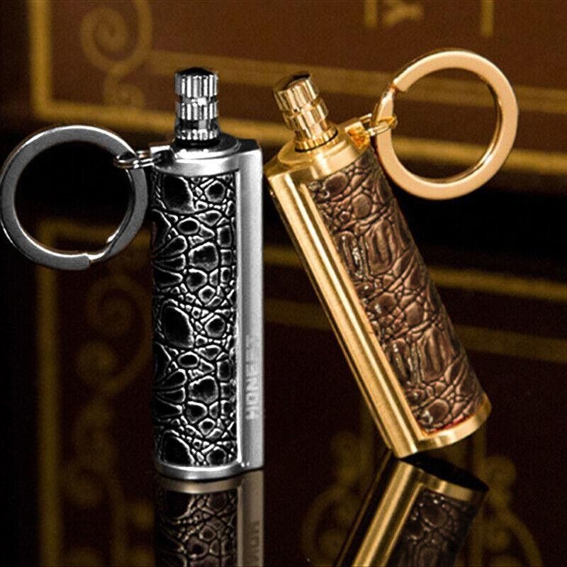 Waterproof Fire Starter Flint Match Keychain – Metal Survival Lighter for Camping