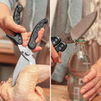 2pcs Heavy Duty Kitchen Scissors | Stainless Steel Meat Bone Shears & Beer Opener