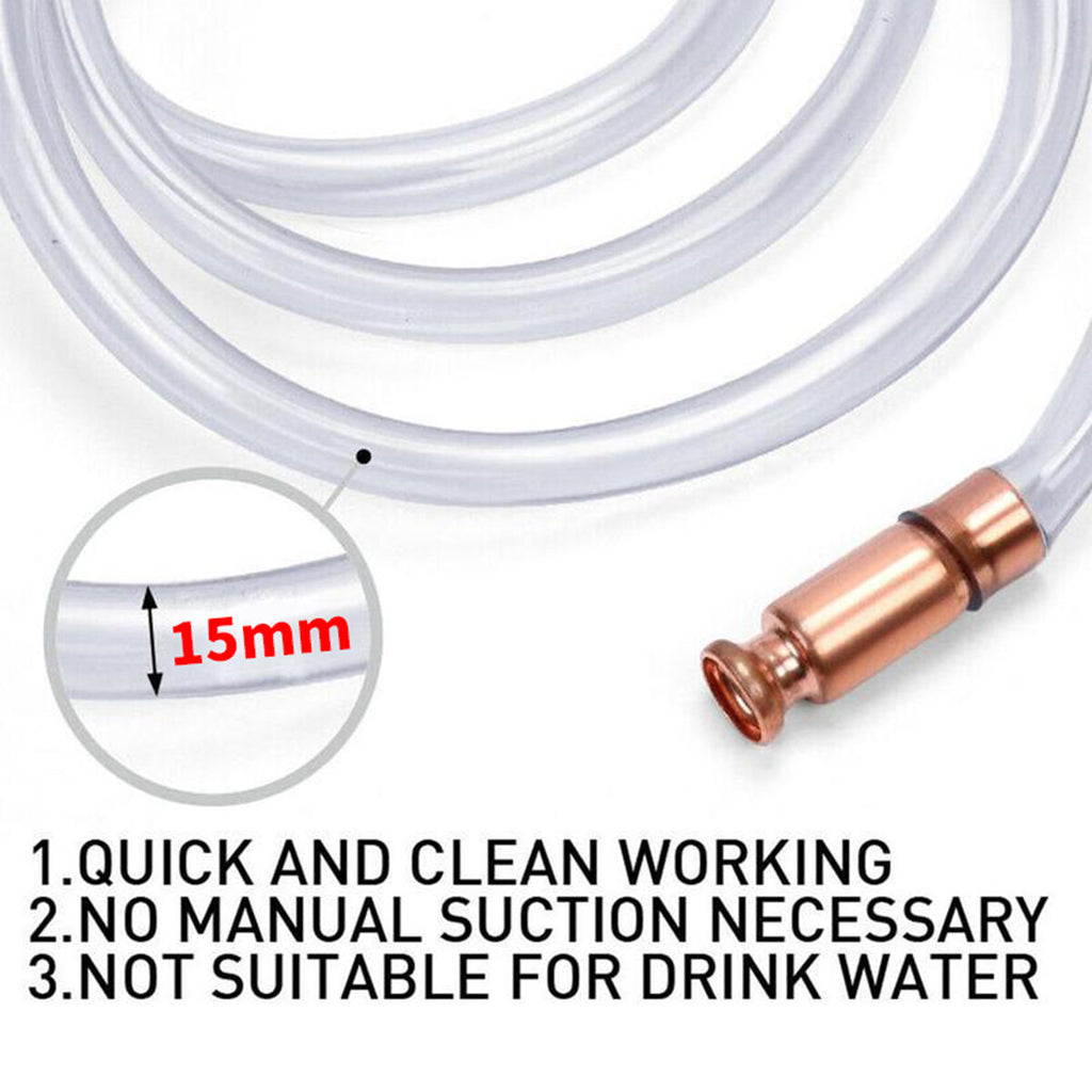 2PCS 3M Self Priming Siphon Hose Fuel Transfer Pump Manual Jiggler Liquid Transfer Hose
