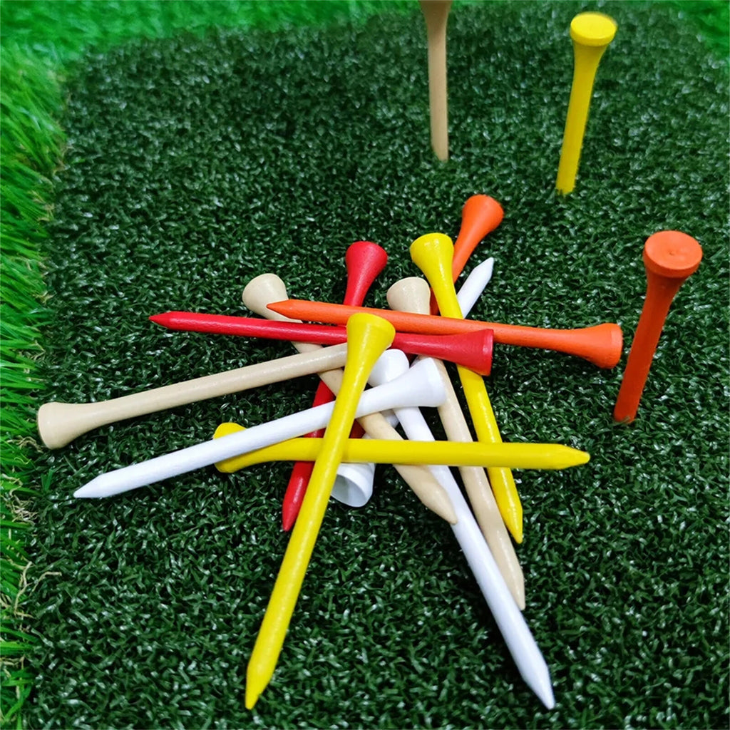 500PCS Multicoloured Wooden Golf Tees 54mm - Golf Tees for Men and Women