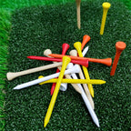 500PCS Multicoloured Wooden Golf Tees 54mm - Golf Tees for Men and Women