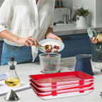 3Pcs Reusable Food Preservation Trays Fresh Food Storage Containers Vegetables