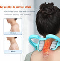 Neck massager on the neck