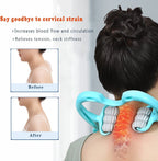 Neck massager on the neck