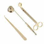 3pcs Stainless Steel Candle Care Tool Set | Wick Trimmer Snuffer & Hook Kit