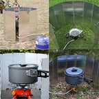 30 Plate Aluminum Alloy Camping Stove Wind Shield | Foldable BBQ Cooker Windscreen
