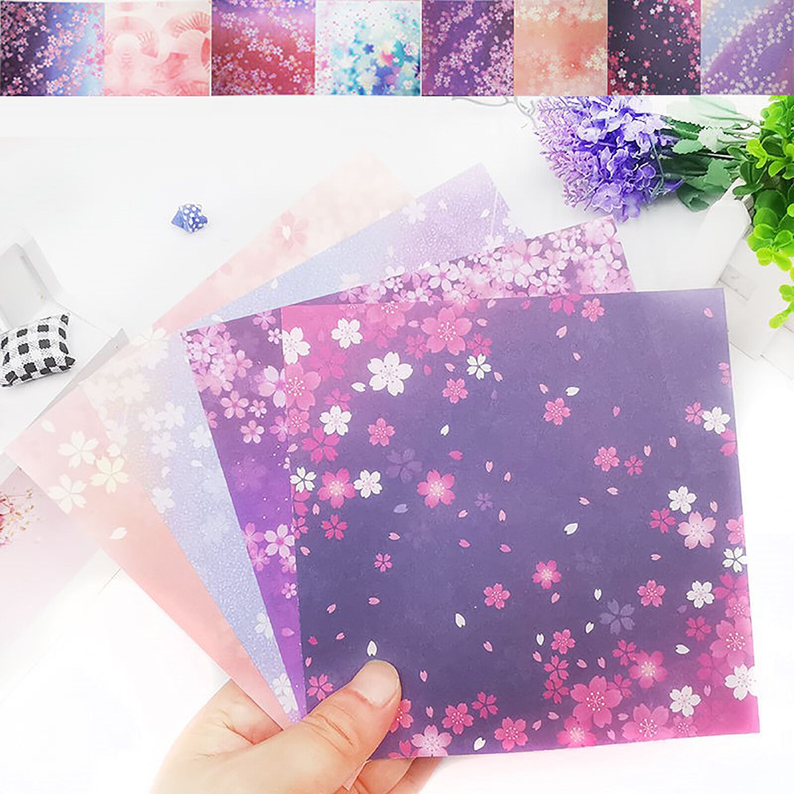 240 Sheets Japanese Sakura Origami Paper 15×15cm Double Sided Square Craft Folding Paper
