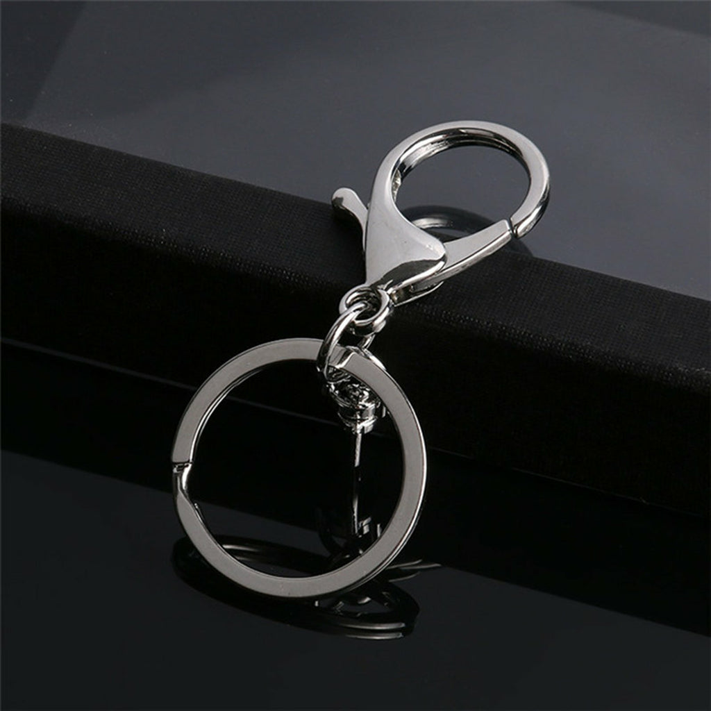 40PCS Keychain Lobster Clasps with Split Rings - Swivel Keyring Hooks for Lanyards and DIY Crafts