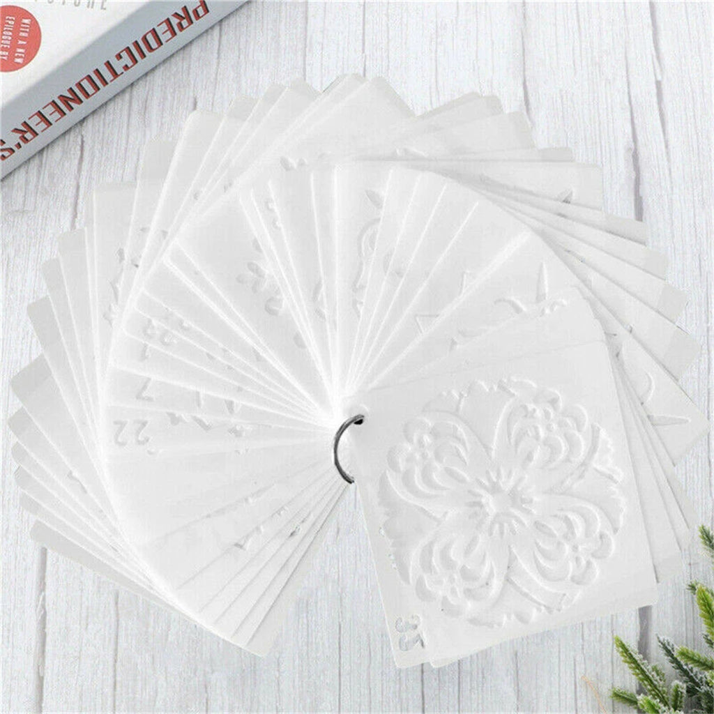 72PCS Mandala Painting Stencils DIY Drawing Templates Craft Scrapbooking Tool