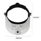 LED Headband Magnifying Glass with Light – Jeweler Headset Loupe (5 Lens Set)