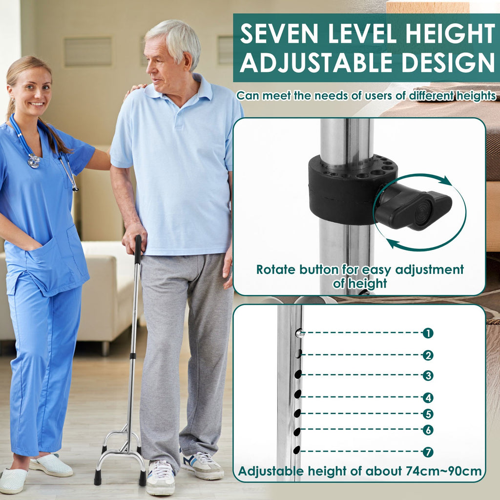 Senior Mobility Standing Aid Adjustable Height Elderly Stand Assist Support Device Non-Slip Walking Aid