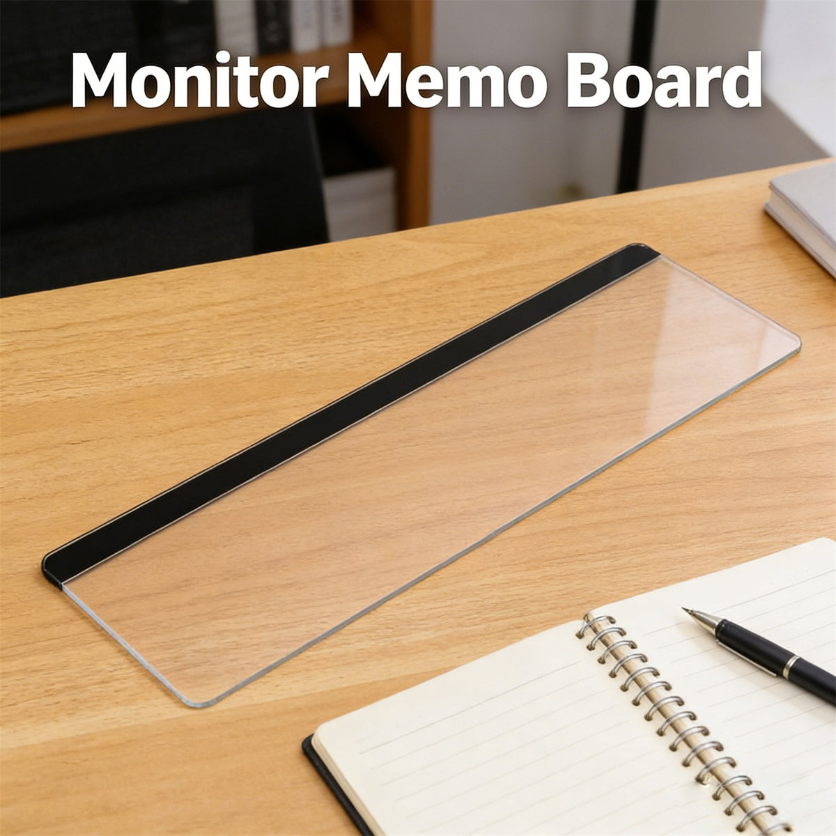 4pcs Acrylic Computer Monitor Right Side Memo Board, for Sticking Notes, Memos