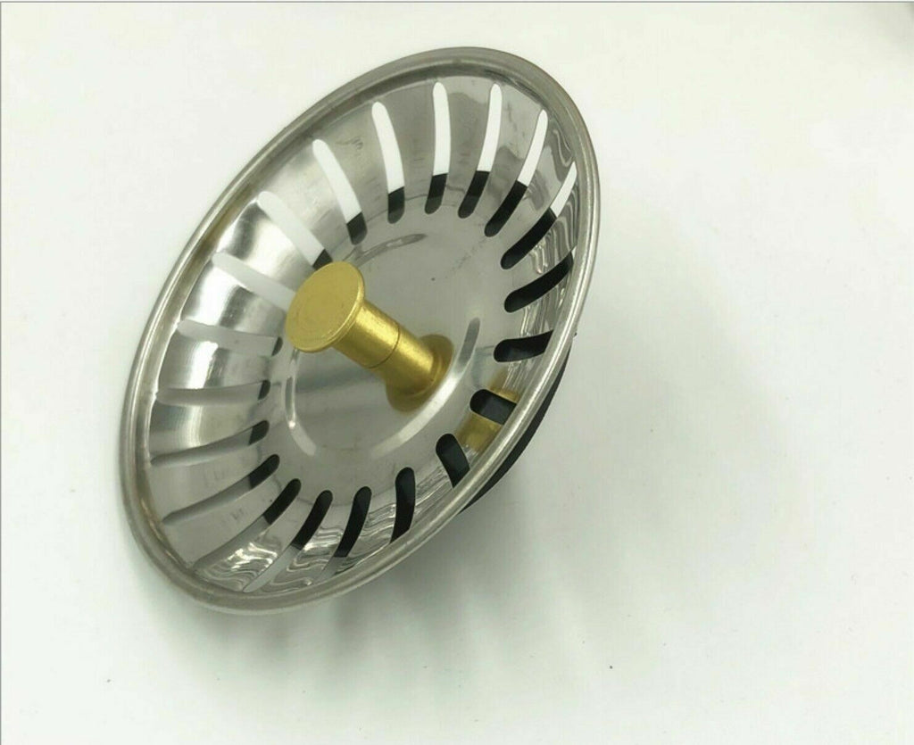 Stainless Steel Kitchen Sink Strainer – Drain Filter Waste Plug Stopper (80mm)