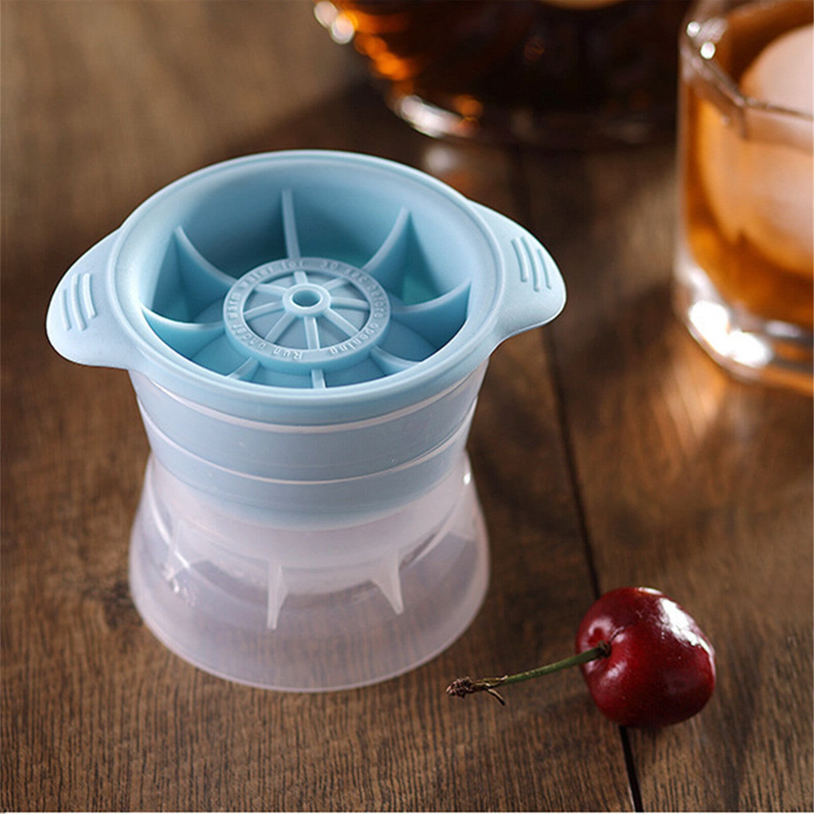 9PCS Whiskey Cocktail Sphere Ice Ball Mold Set - Reusable Round Ice Cube Maker for Drinks