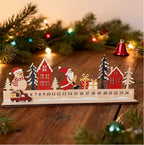 Wooden Countdowns Holiday Ornament Christmas Stairs Climbing Advent Calendar