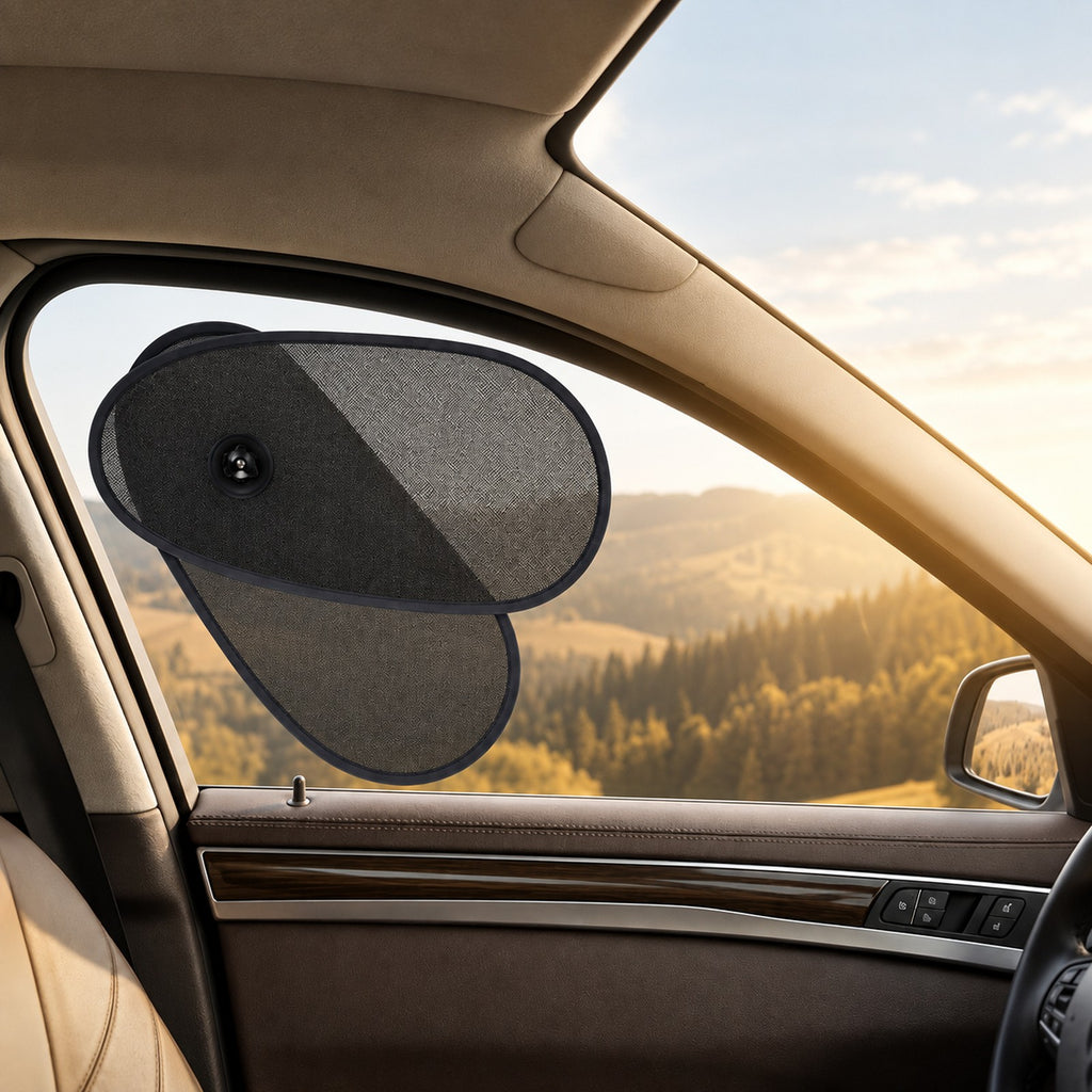 Foldable Car Side Window Sunshades Suction Cup Sun Visors 360° Rotatable Heat AU