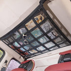 2pcs Car Ceiling Storage Net 90x65cm | Universal Roof Cargo Mesh Bag Organizer