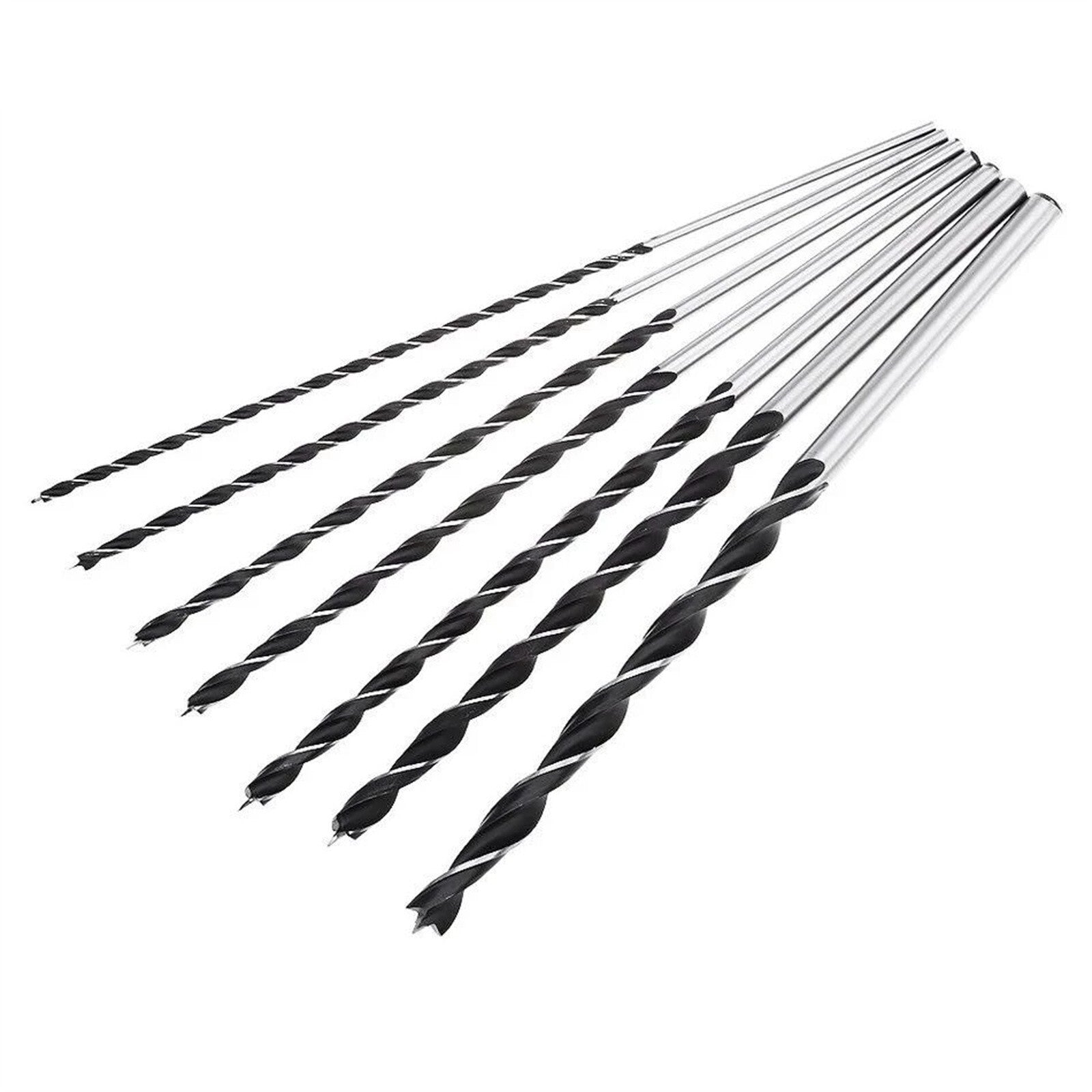7PCS 300MM Extra Long Wood Drill Bit Set - Brad Point Woodworking Bits 4 5 6 7 8 10 12mm