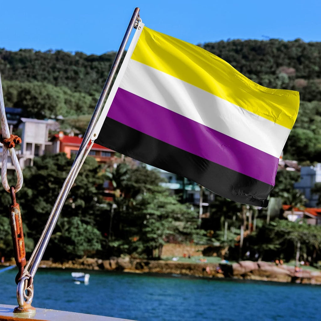 Non binary pride flag 150 x 90 cm in polyester