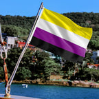 Non binary pride flag 150 x 90 cm in polyester