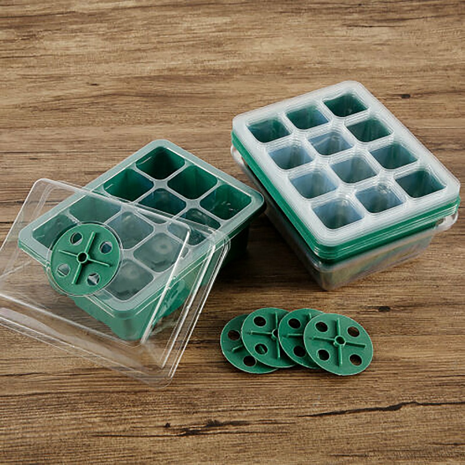 20 Sets 12-Cell Seed Starter Tray Kit with Plant Labels | Seedling Propagation Grow Box