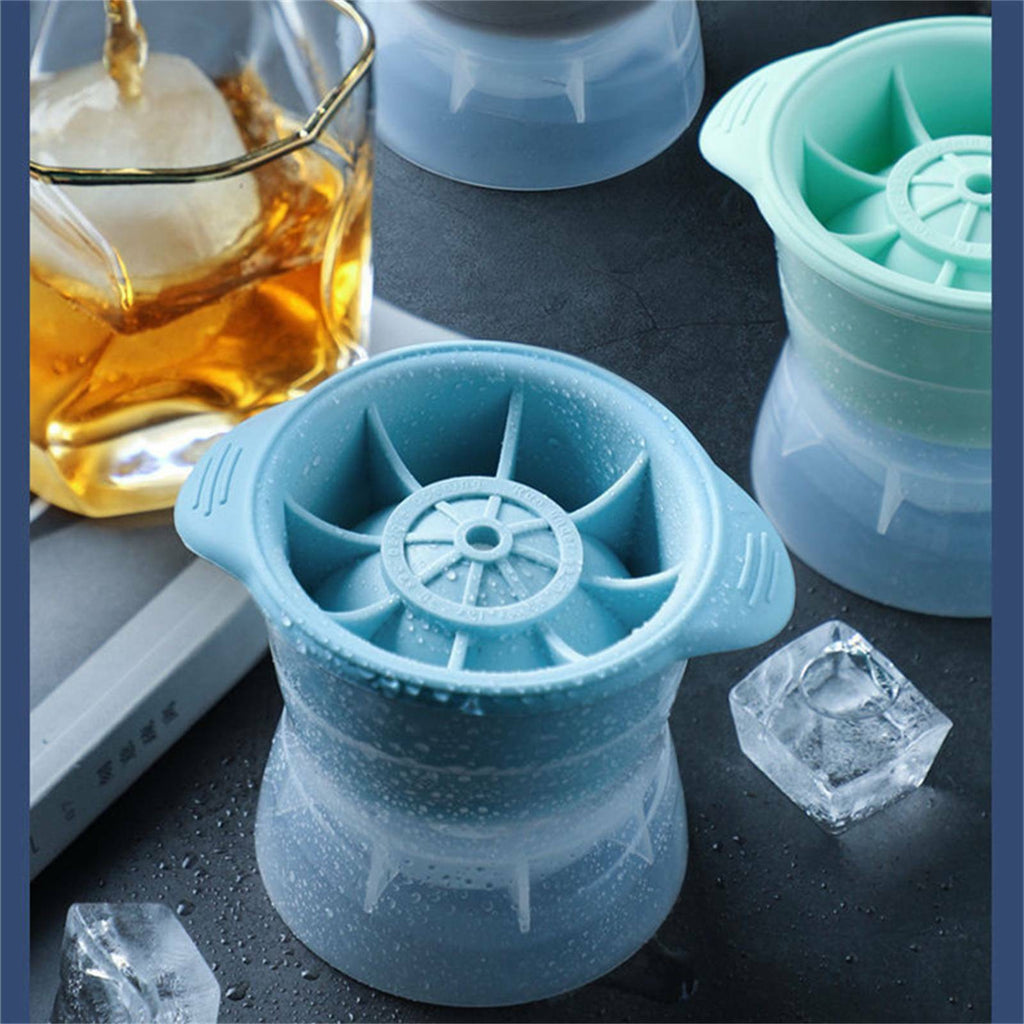 9PCS Whiskey Cocktail Sphere Ice Ball Mold Set - Reusable Round Ice Cube Maker for Drinks
