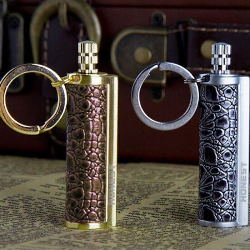 Waterproof Fire Starter Flint Match Keychain – Metal Survival Lighter for Camping