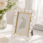 2pcs Resin Flower Photo Frame Art Projects Display Table Stand Office Home Decor