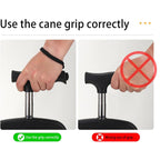 Foldable Seat Cane with Tripod Chair Portable Walking Stick Seat Outdoor Travel Mobility Aid