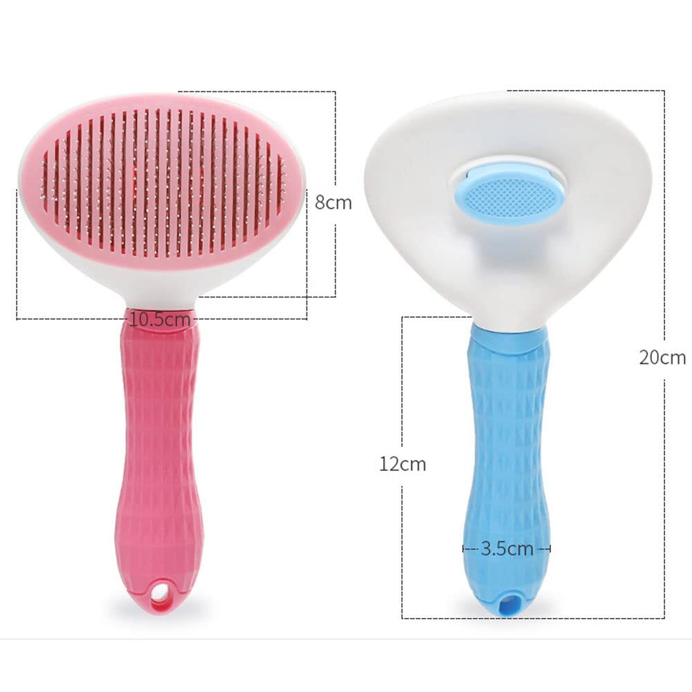 Pet Grooming Brush Self-Cleaning | Dog Cat Deshedding Comb Fur Remover Tool