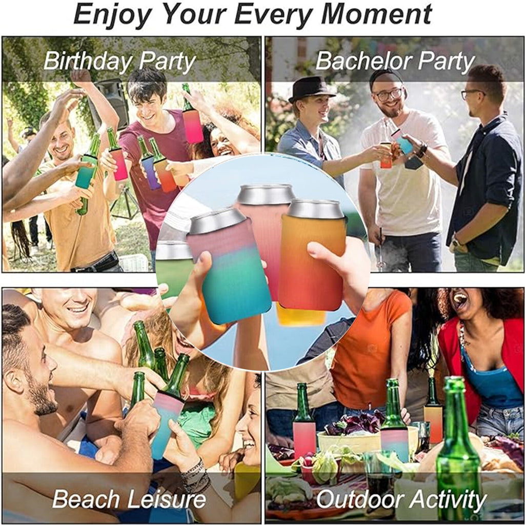 8-32PCS Slim Can Cooler Sleeves Neoprene Drink Can Cup Covers Assorted Colours